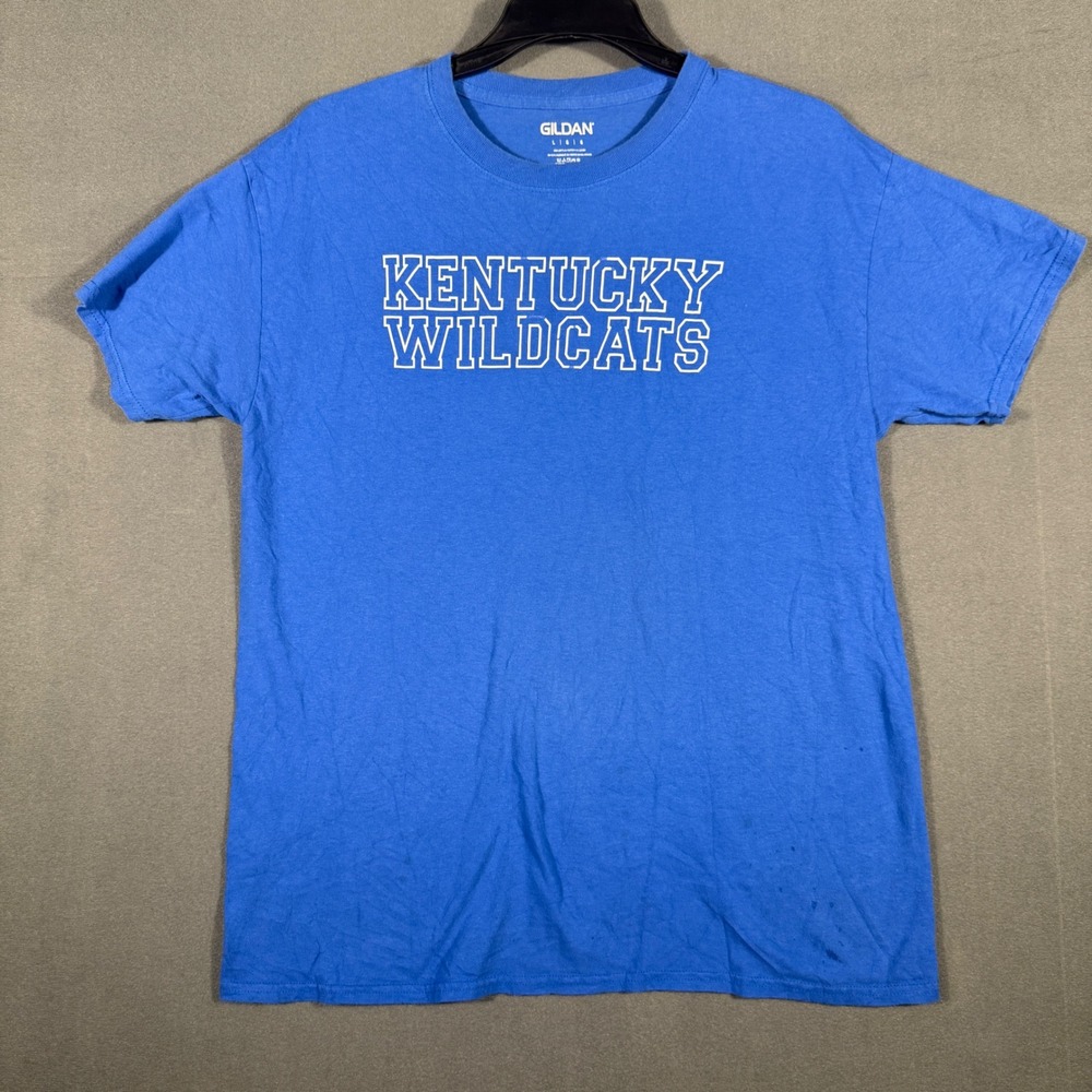 Gildan T-Shirt Mens Large Blue Kentucky Wildcats Graphic Tee Short Sleeve Cotton